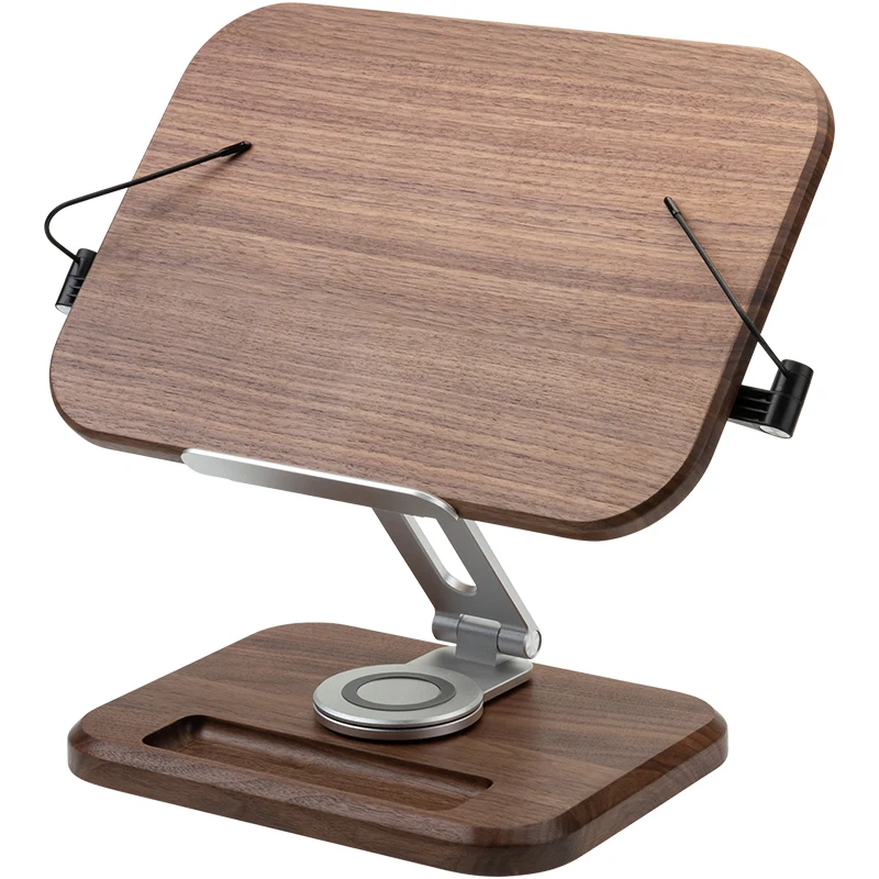 Black Walnut Solid Wood Reading Rack Student Reading Heightening Bracket Picture Book Ipad Tablet Notebook Bracket
