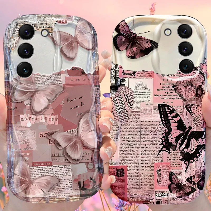 Aesthetic Butterfly Case for Samsung Galaxy A53 A50 A50S A36 A35 A34 A32 A30 A26 A25 A24 A20 A16 A15 A06 A05S A05 M55 5G Cover