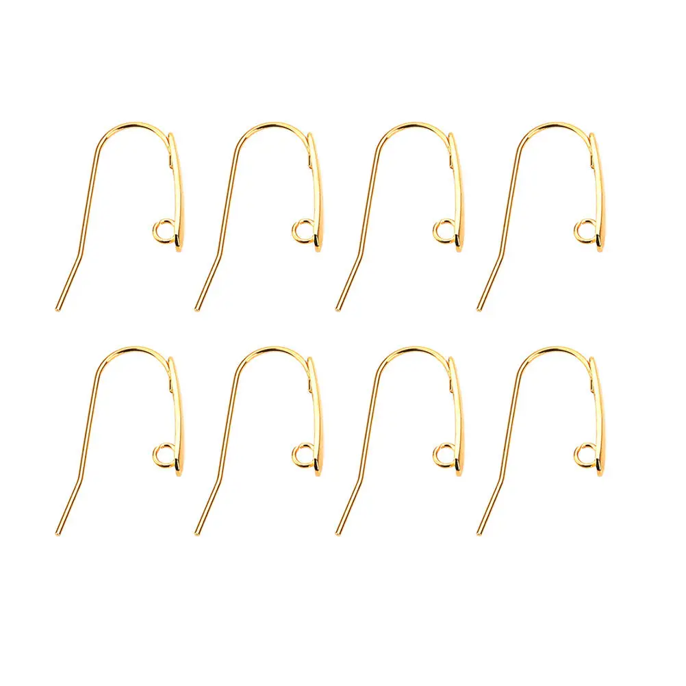 

20 шт. Золотистые крючки-основы для серег с простым дизайном, прочные и практичные, для изготовления украшений