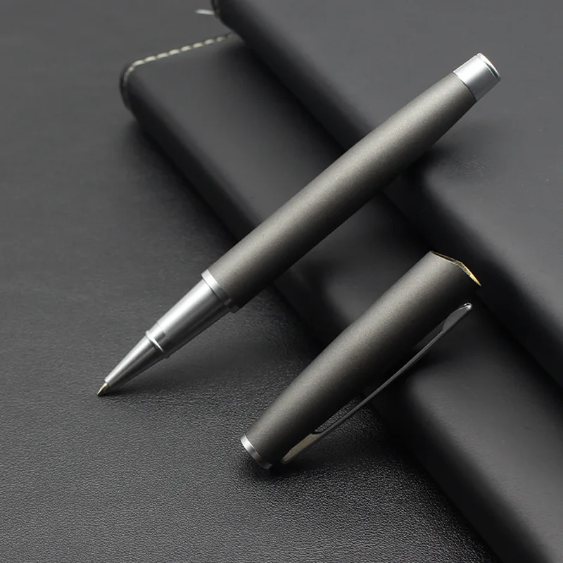 Business Black Matte Signature Pen Metall-Kugelschreiber Gelstift Geschenkstift Keine Tintenfreilegung Glätter und langlebiger – Detail 3