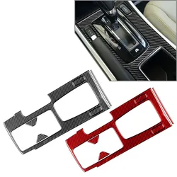 6Pcs Car Interior Gear Shift Set Cover Trim Carbon Fiber Stickers For Honda Accord 2013 2014 2015 2016 2017 LHD Only