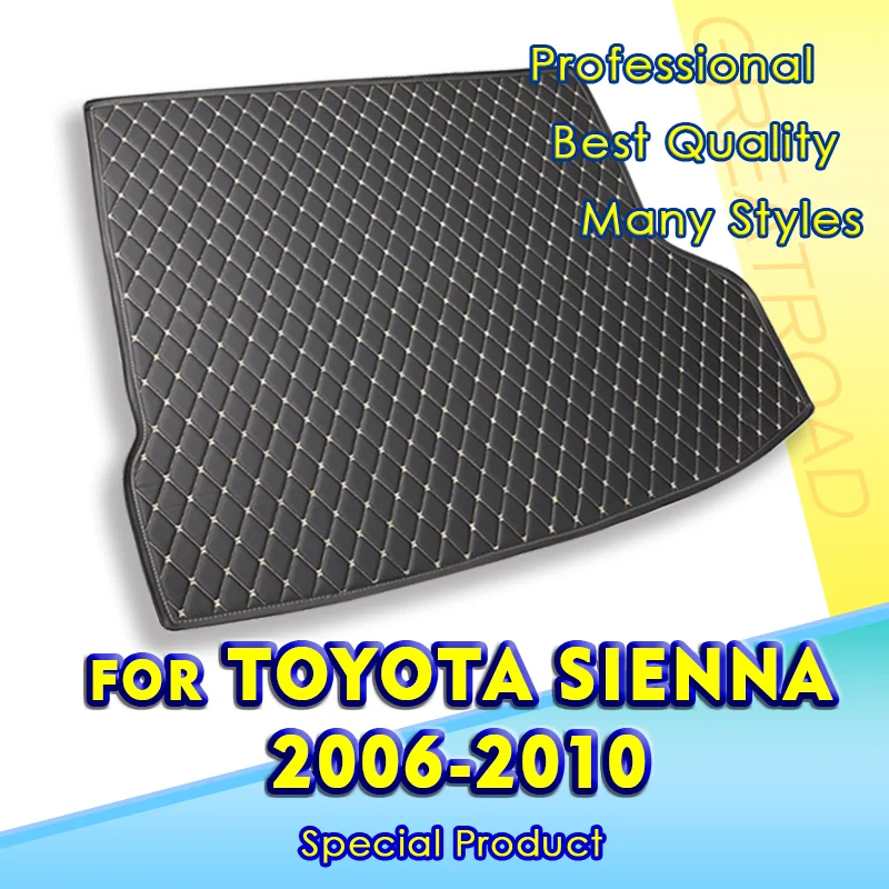 Car Trunk Mat For Toyota Sienna 2006 2007 2008 2009 2010 2006-2010 Cargo Liner Carpet Interior Accessories Cover