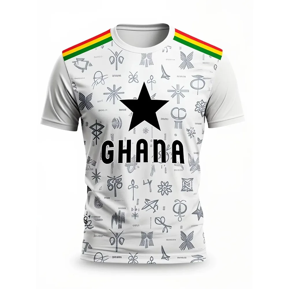 Camiseta de la Selección Nacional de Ghana 2026, Estilo Aficionado, Apta para Entrenamiento y Partidos, Apta para Todas las Temporadas