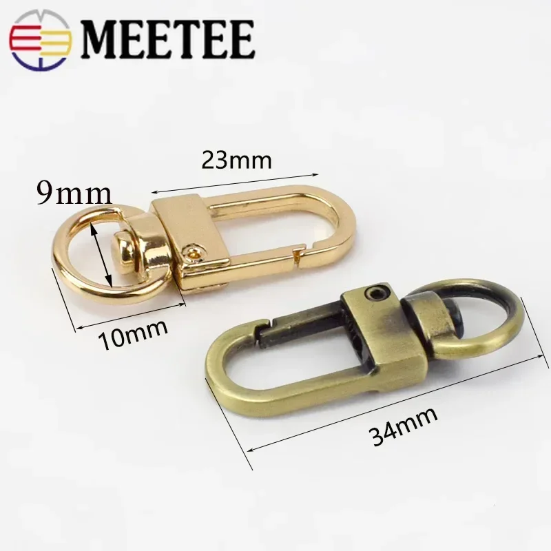 5/10/20pcs Meetee Metal Buckles Handbag Strap Lobster Carbiner Swivel Snap Hook Chain Clasp DIY Bags Hardware Sewing Accessories