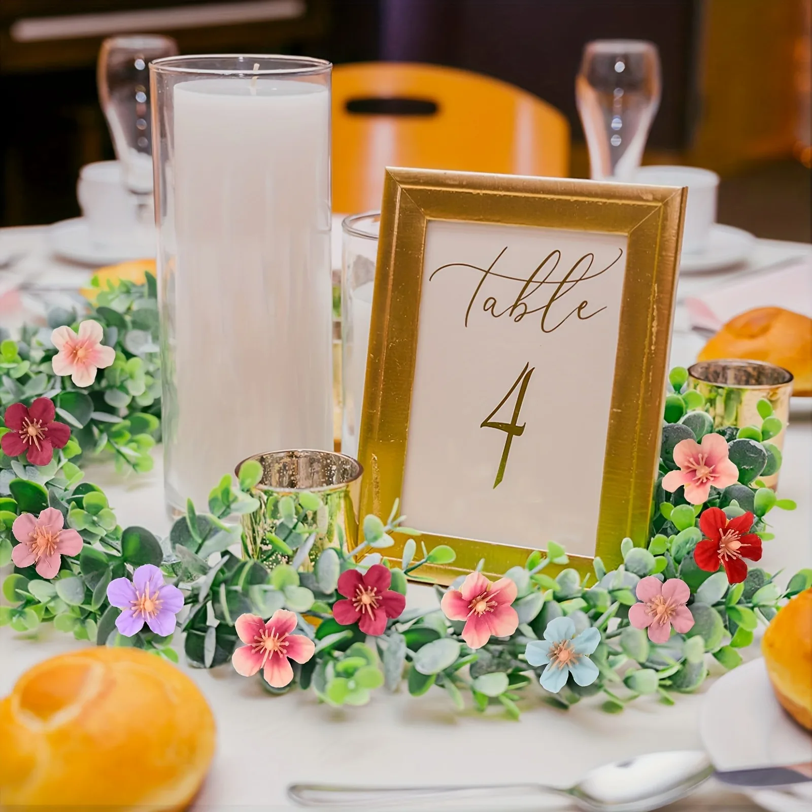 30/50/100 Stück künstliche Blumen Kopf 2,5 cm gefälschte Blumen für Heimdekoration Hochzeitsdekoration DIY handgemachte Girlande Geschenke Zubehör – Detail 13