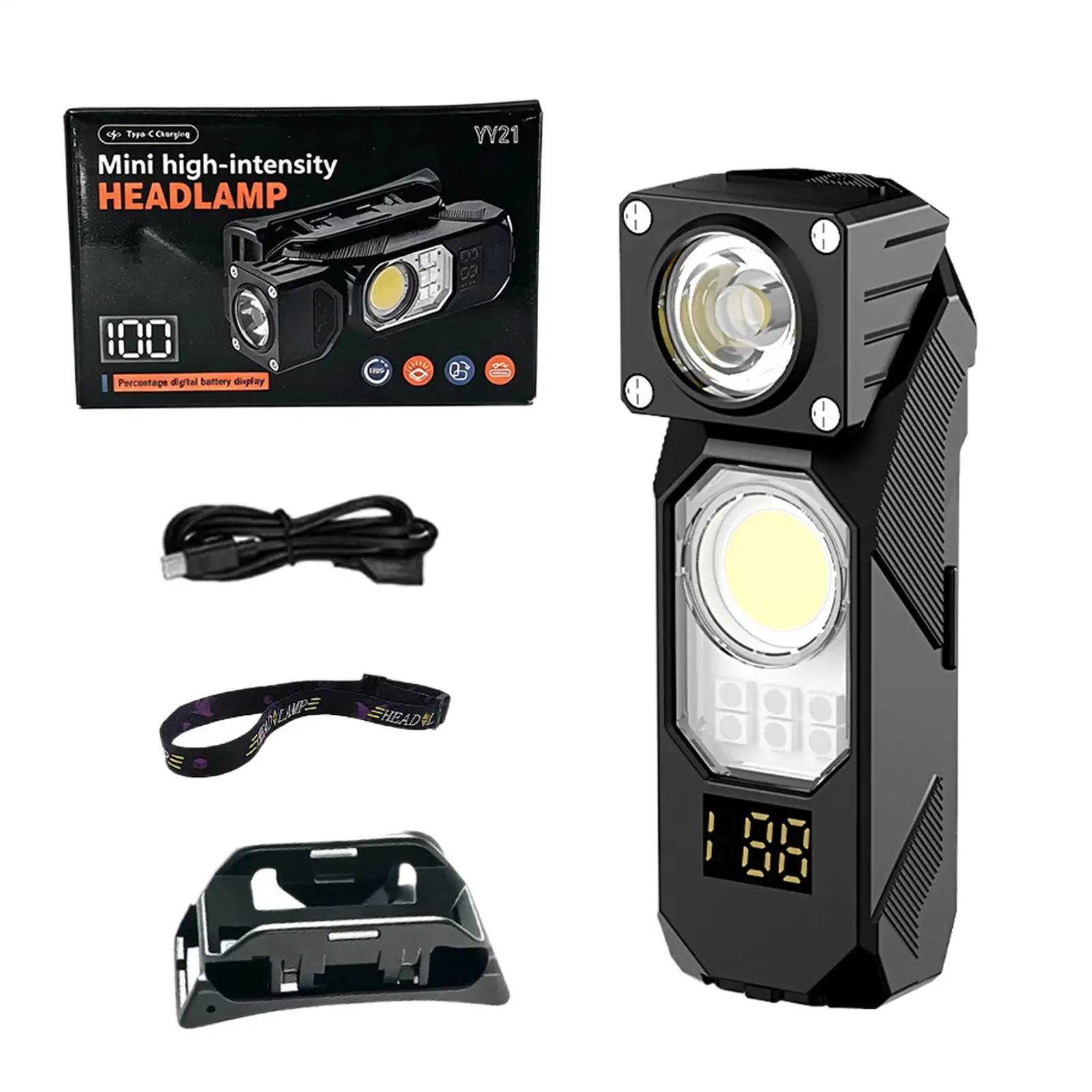 Hat Clip Flashlight Waterproof High-Powered Small Handheld Lamp USB Rechargeable Hat Lamp For Work Outdoor Fishing Cycling