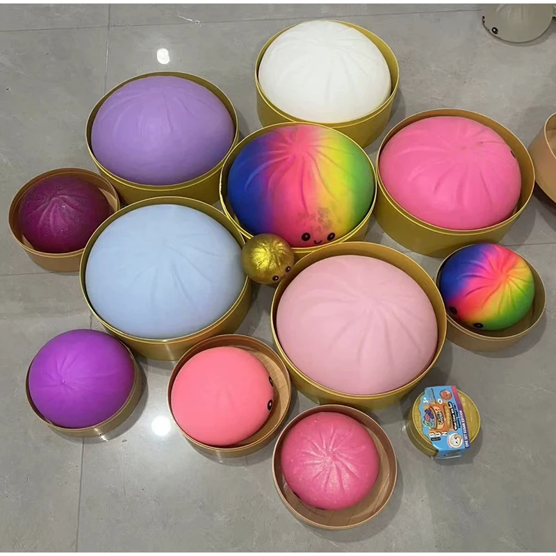 New 25cm Colorful Dumpling Big Stress Balls Reusable Low Rebound Decompression Dough Ball Unique Home Decoration Birthday Gift