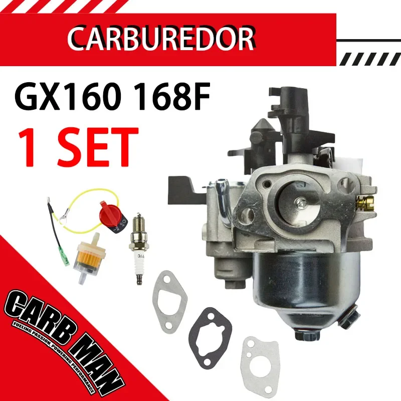 1 Set For Honda GX110 GX120 GX160 4 Stroke Engine Generator Carburetor Gx200 5HP 5.5HP 6.5HP 168F 170F P19 P18