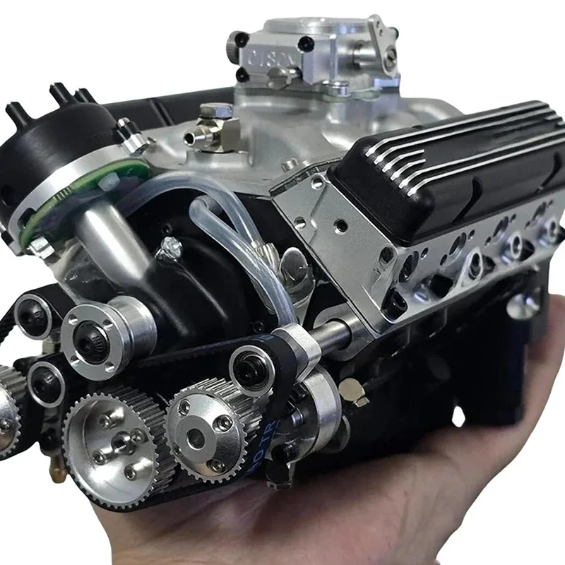 Binray Cison V8 Engine Kit Gas Small-Block Engine Model Kits Mini Build Your Own Stem Cison Running Engine Kits That Runs