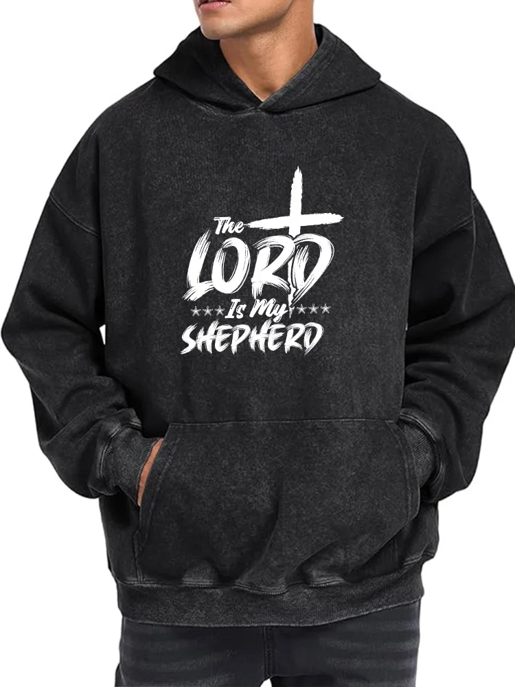 سويت شيرت رجالي كلاسيكي بغطاء للرأس برسومات مغسولة من My Shepherd، بلوفر كاجوال ملابس الشارع #1