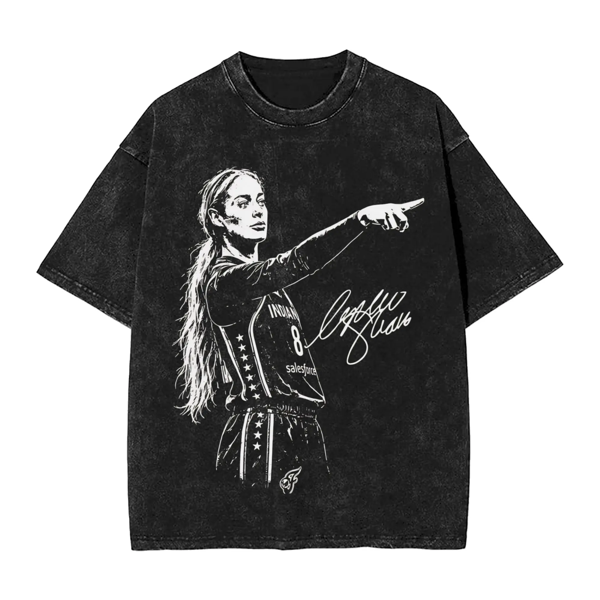Washed T Shirts Sophie Cunningham Point Signature Basketball Cool T-Shirt Harajuku Streetwear Cotton Printed Tops Tee Shirt
