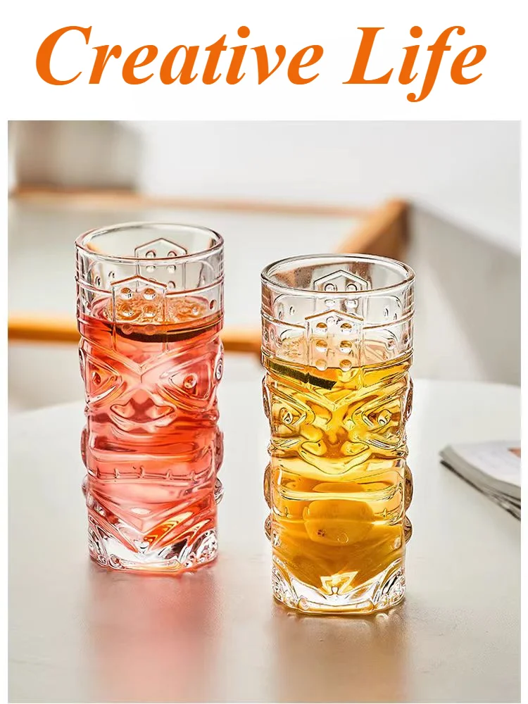 

Хрустальное стекло Бар Гримаса Стекло, Гавайский коктейльный стакан, Стакан для сока Тики, Стакан для творческого образа жизни