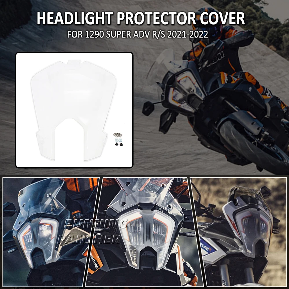 

NEW Motorcycle Front Head Light Protection Acrylic Headlight Protector Guard Cover For 1290 Super Adventure ADV R S 2021 2022 -