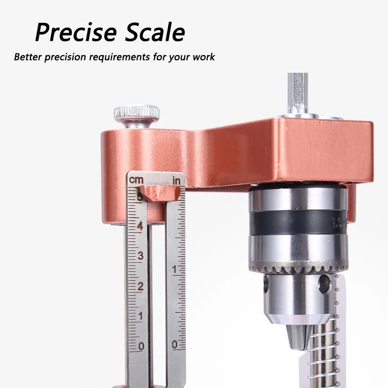 Aluminum Alloy Woodworking Drill Locator With Scale Precise Positioner Drill Guide Dowel Jig Puncher Woodworking DIY Home Tool