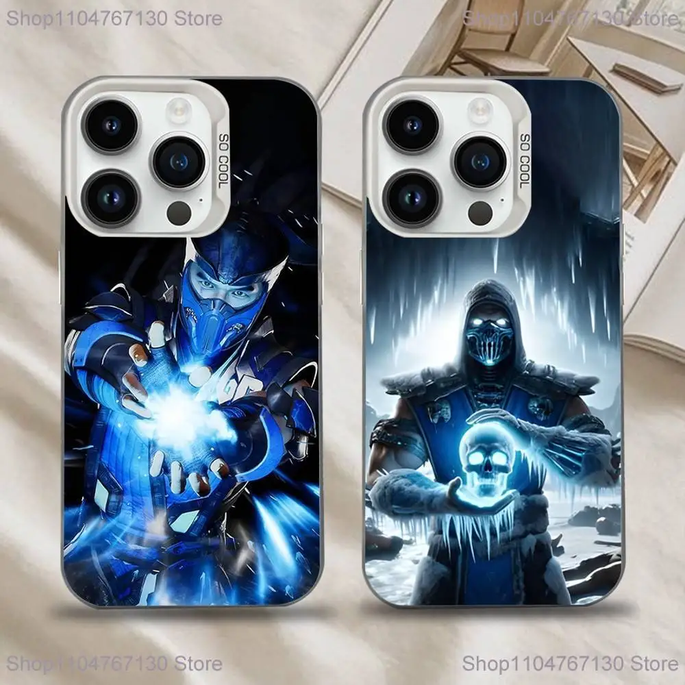 

Game MK Sub Zero Phone Case For iPhone 16,15,14,13,12,11,Mini,Pro,SE,MAX White Matte Shockproof Cover