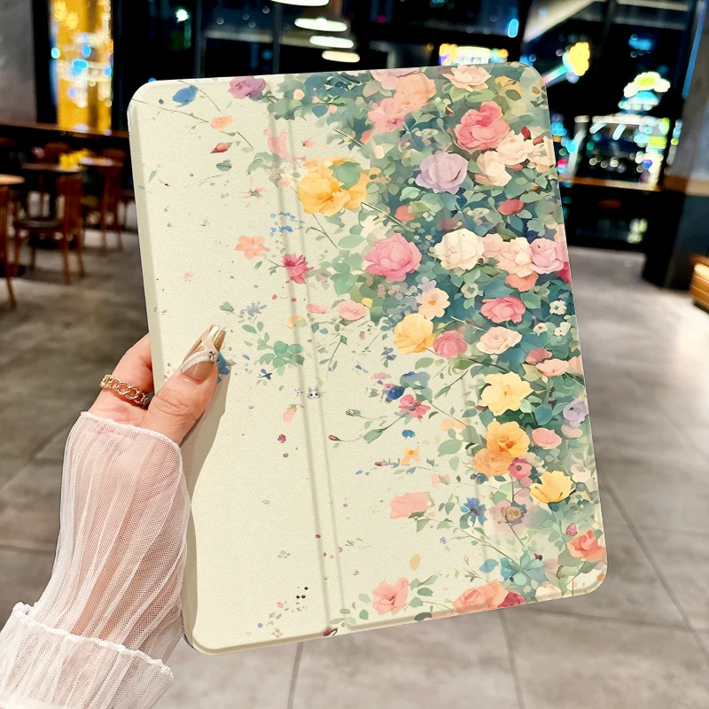 

Colorful rose case for iPad pro 10/11-Inch 2020/6th/7th /8th /Air 3rd/Air 4th/9th gen/Air 5th Gen 2022/Air 11