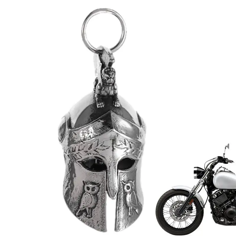 Guardians Biker Bell Stilvoller Motorrad-Reitglocken-Anhänger aus Edelstahl, Glücksglocken, Neuheit, Autozubehör