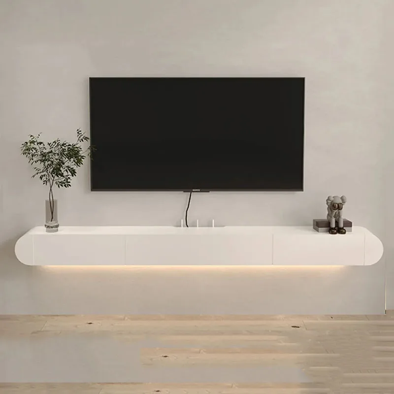 Estante nórdico minimalista de pared Para Tv, Mueble de almacenamiento de casa de madera, Mueble Para el hogar