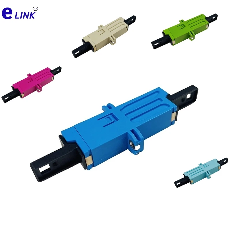 محول الألياف البصرية E2000 UPC APC وصلة توصيل الألياف الضوئية LSH مقرنة شفة E2000/APC 10 قطعة FTTHELINK