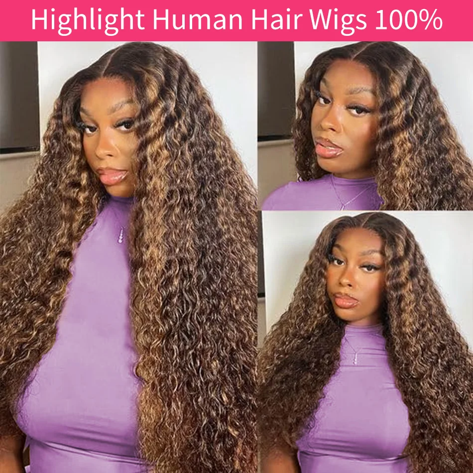 

Выделите парик из человеческих волос 13X6 Hd, кружевные фронтальные парики, плотность 220, глубокая волна, кружевные передние парики, вьющиеся бразильские 30-дюймовые парики из человеческих волос