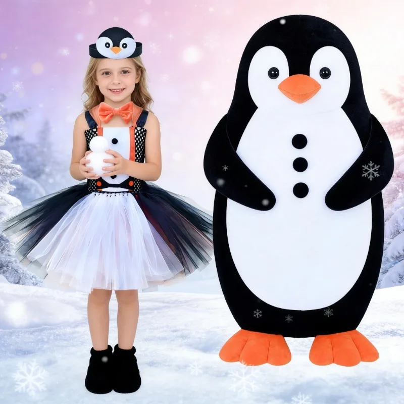 

Kids Penguin Performance Dress, Girls Tutu Skirt Set, Suitable for Halloween Parties, Festivals and Stage Performance Costumes