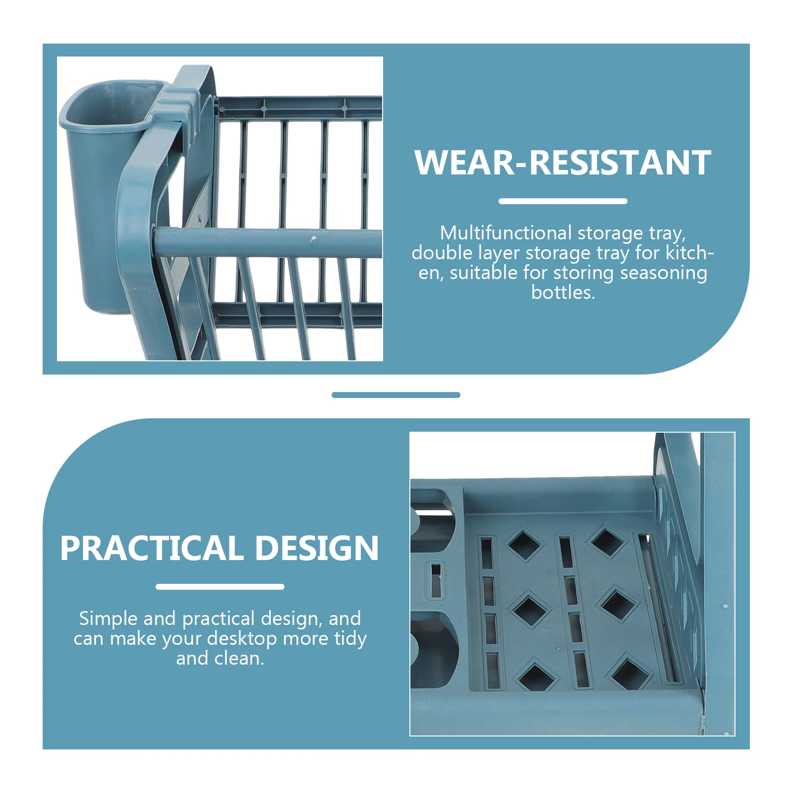 

Multifunctional Dish Drying Rack for Kitchen with Drain Holes Smooth Bottom Tableware Organizer Portable Dish Storage Rack