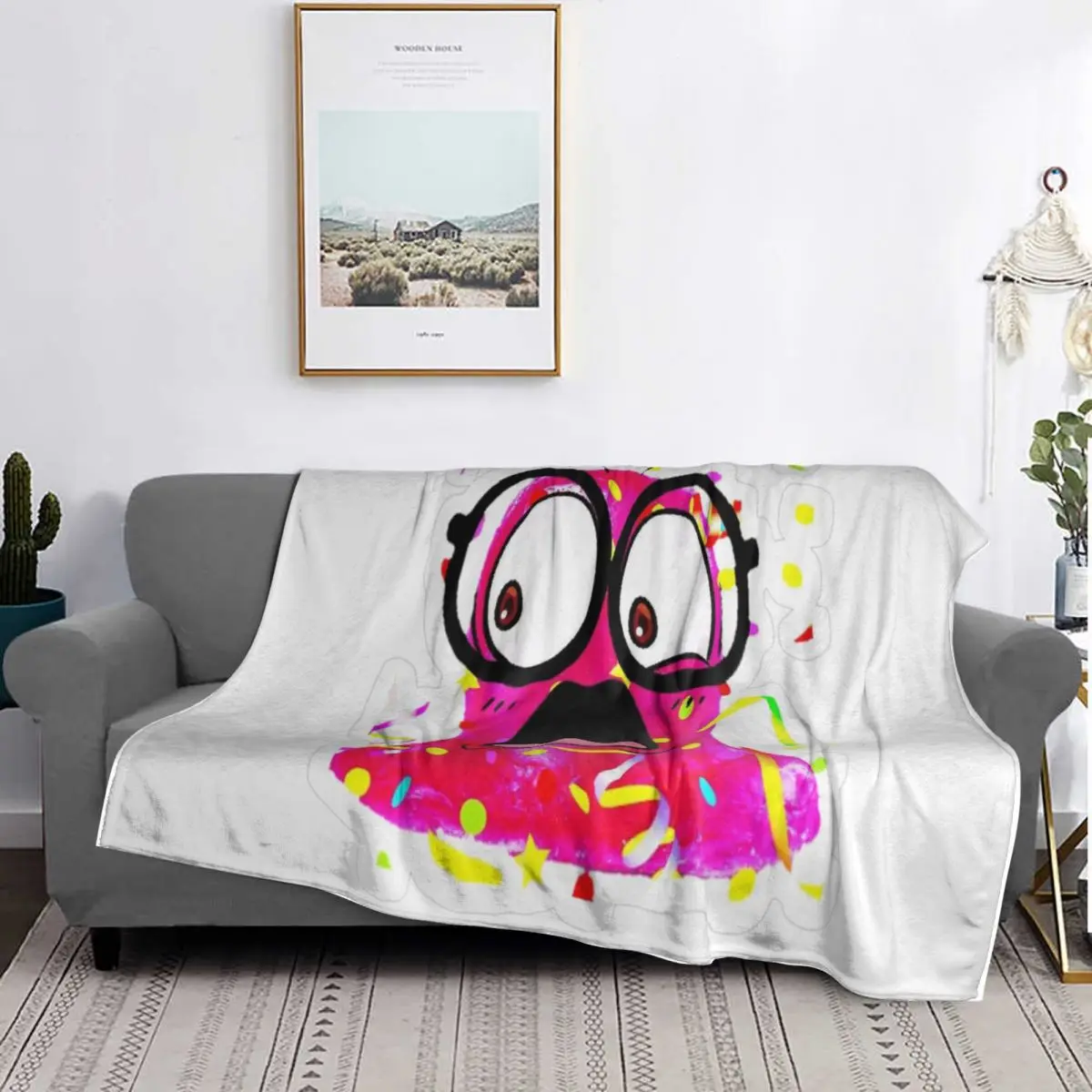 Super Slick Slime Sam Blanket Soft Warm Flannel Throw Blanket Plush for Bed Living room Picnic Travel Home Couch