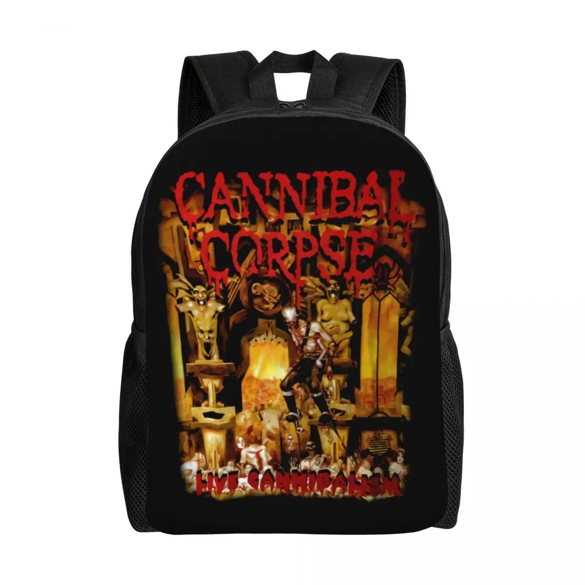 Personalizado cannibal cadáver mochila de viagem das mulheres dos homens escola portátil bookbag rock roll death metal faculdade estudante daypack sacos