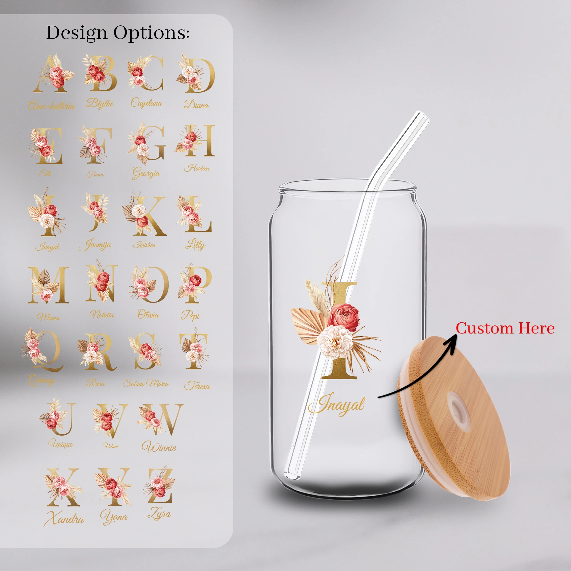 

Photo Customized Glass Cup tumbler With Lid and Straw Juice Glass Beer Can Milk Mocha Transparent Bubble Tea High Borosilicate