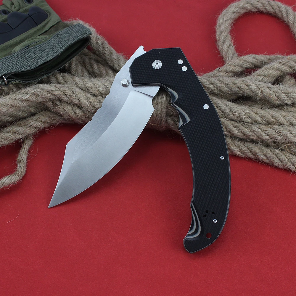 Imagem -05 - Mayem-faca Dobrável de Aço Grande Faca Multiuso Tática Tanto Pocket Knife Sobrevivência ao ar Livre Caça Edc Aus10a G10 Novo