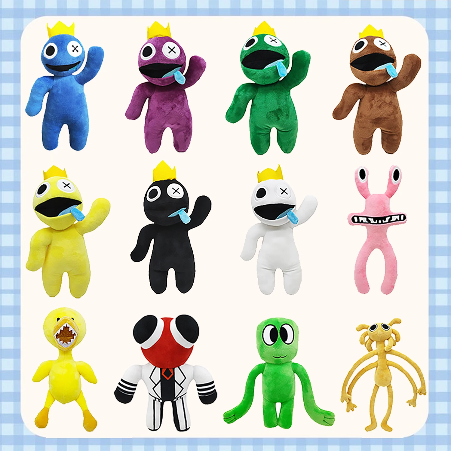 Hot Game Roblox Plush Toys Cartoon Anime Game Figure Doll Blue Green Monster Soft Stuffed Animal Toys Children Christmas Gifts