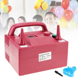 Electric Balloon Blower Pump, Dual Nozzle Rose Red Balloon Air Inflator, 110V 680W with 2 Inflation Nozzles for Decoration