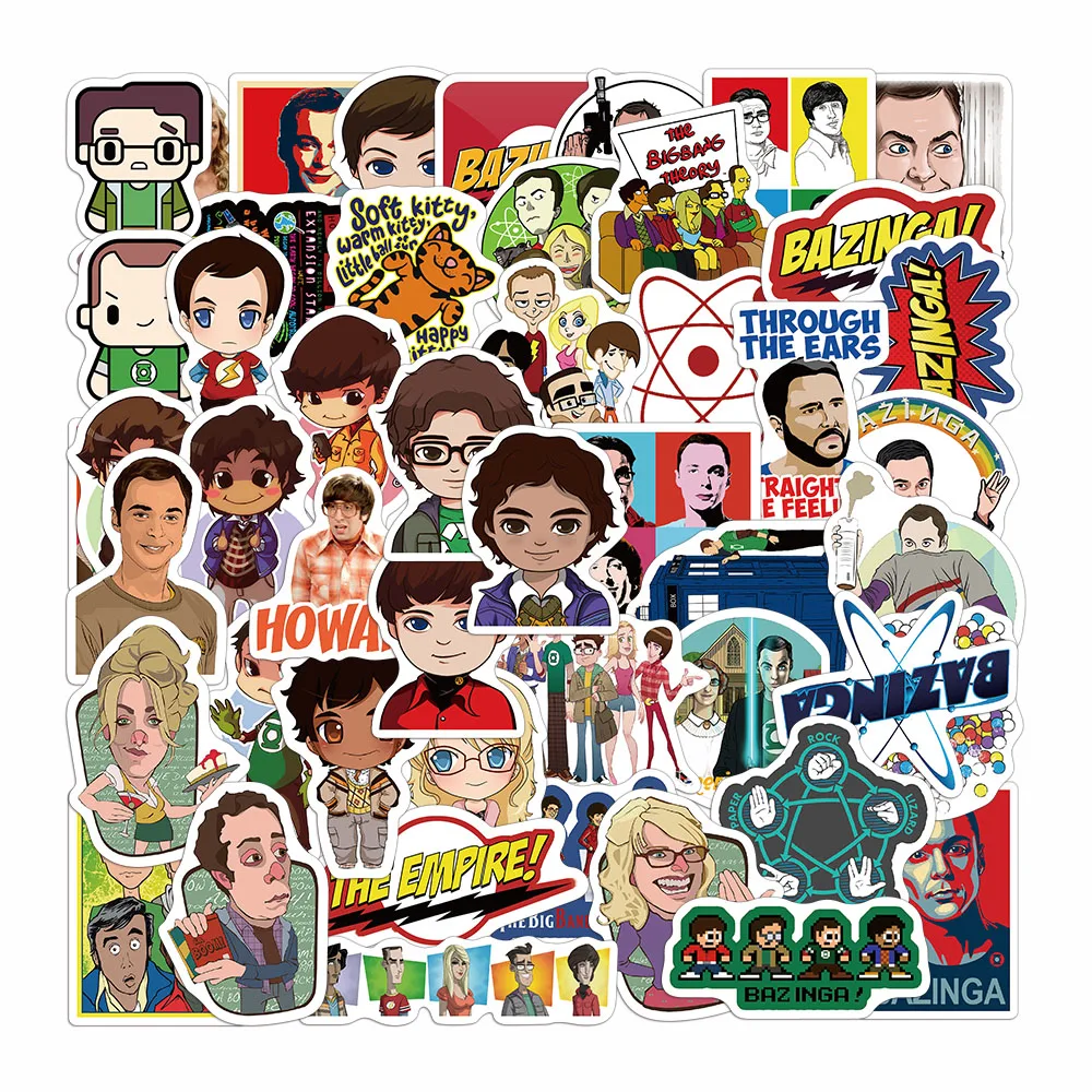50PCS Creative American Drama Life Big Bang Sticker Handbook diy Notebook Phone Case Refrigerator Desktop Waterproof Sticker