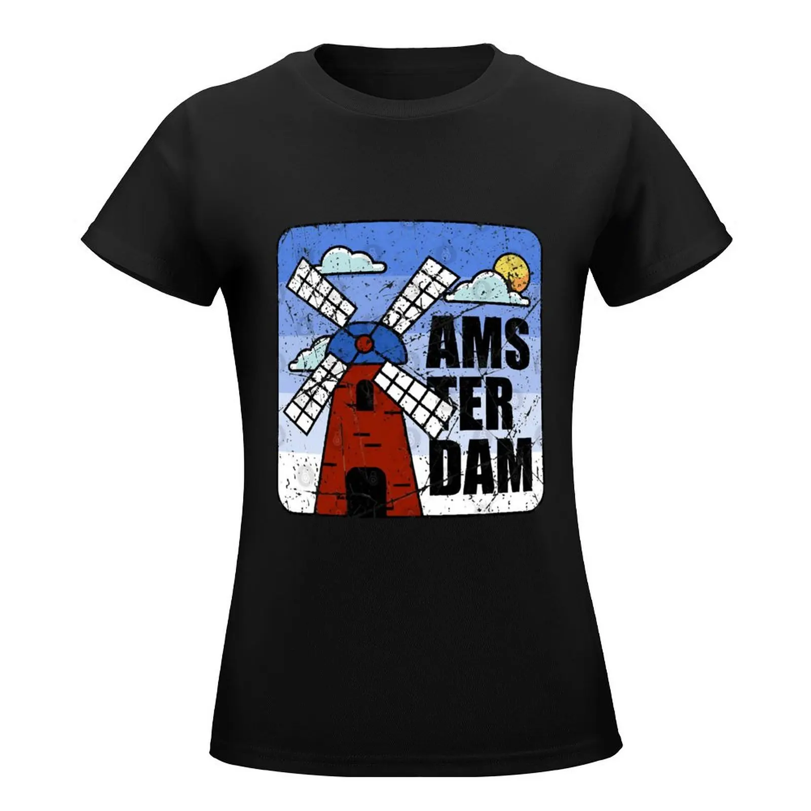 Amsterdam Netherlands T-Shirt vintage aesthetic clothes customs design your own plain plain t shirts for Women