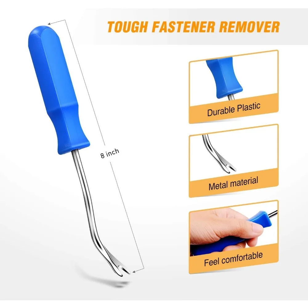 150 Pcs Universal Auto Bumper Fastener Rivet Clips with Removal Tool, 2 Sizes for Car Fender and Door Trim Replacement