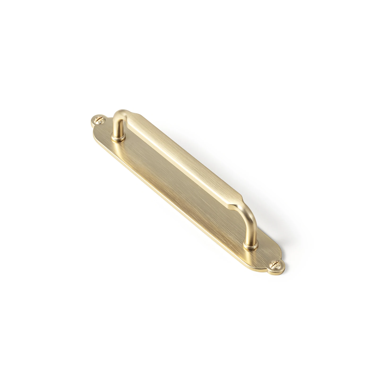 Goo-Ki 2 Pack Antique Brass Solid Zinc Alloy Cabinet Pulls with Plate, 5 Inch Hole Center Vintage Brass Drawer Pulls with Spacer Kitchen Cabinet Handles Hardware