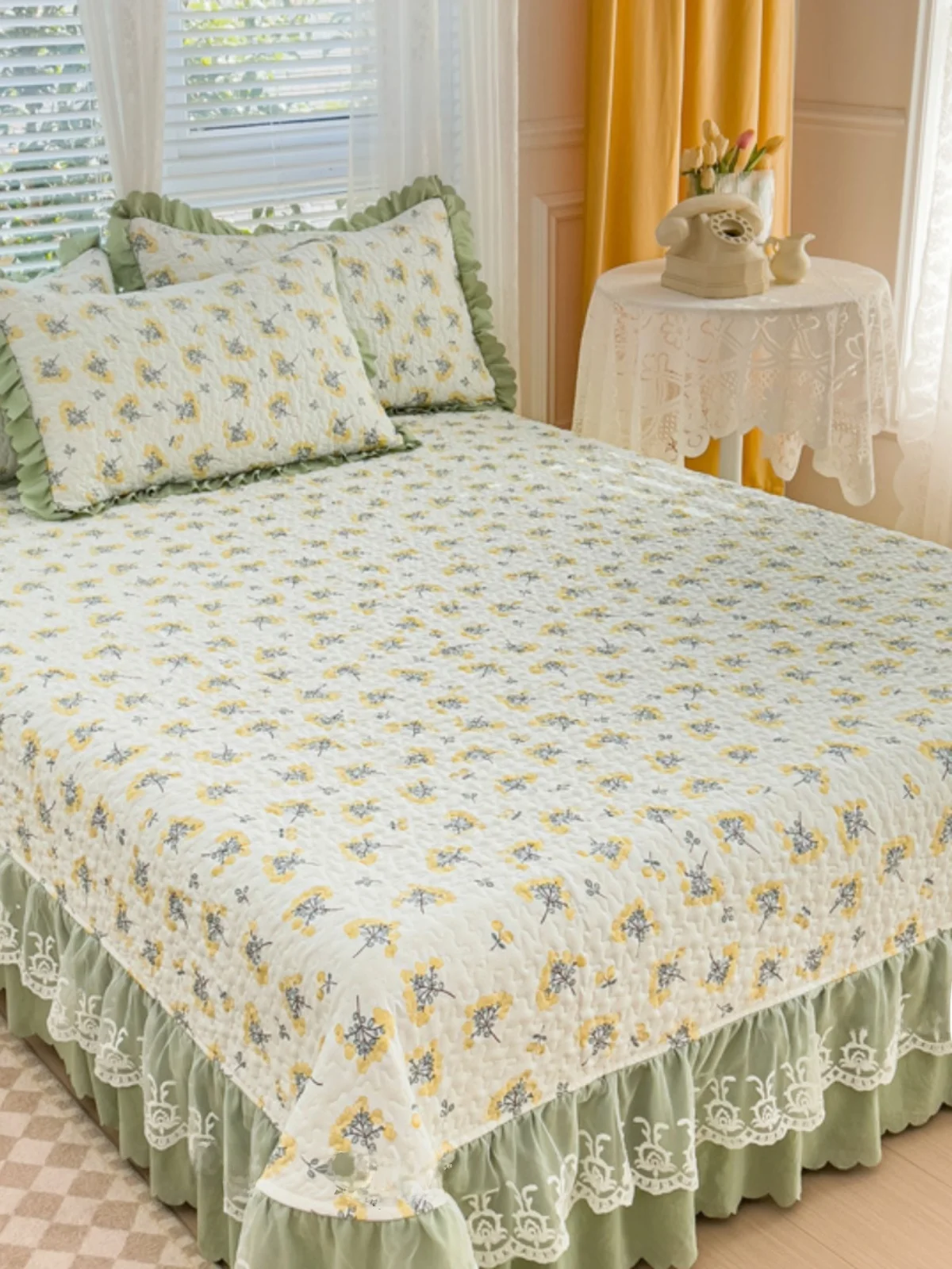 

Waed Cotton Linen Tat Bed Cover 2024 New Summer Cotton Insert Tee Piece Set All Season Universal Bedding Cover