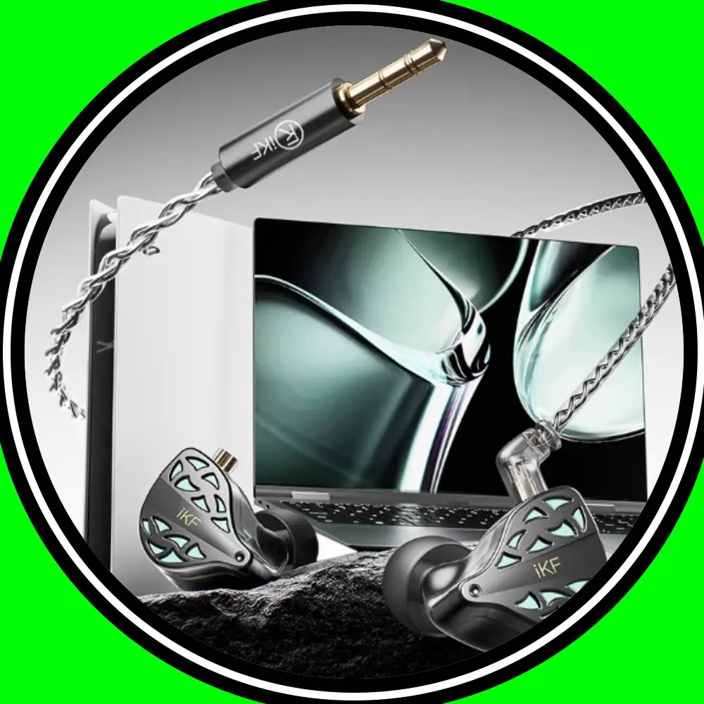 IKF Rite Of Night In Ear HiFi سماعة DLC الحفر المزدوج المواد الكرة العلوي الحجاب الحاجز سماعات الألعاب مع كابل قابل للفصل مخصص