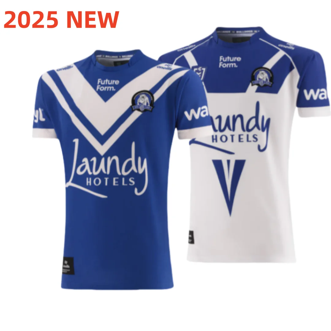 CANTERBURY-BANKSTOWN BULLDOGS 2025 HOME SHIRT EMBROIDERED LOGO - HIGH QUALITY