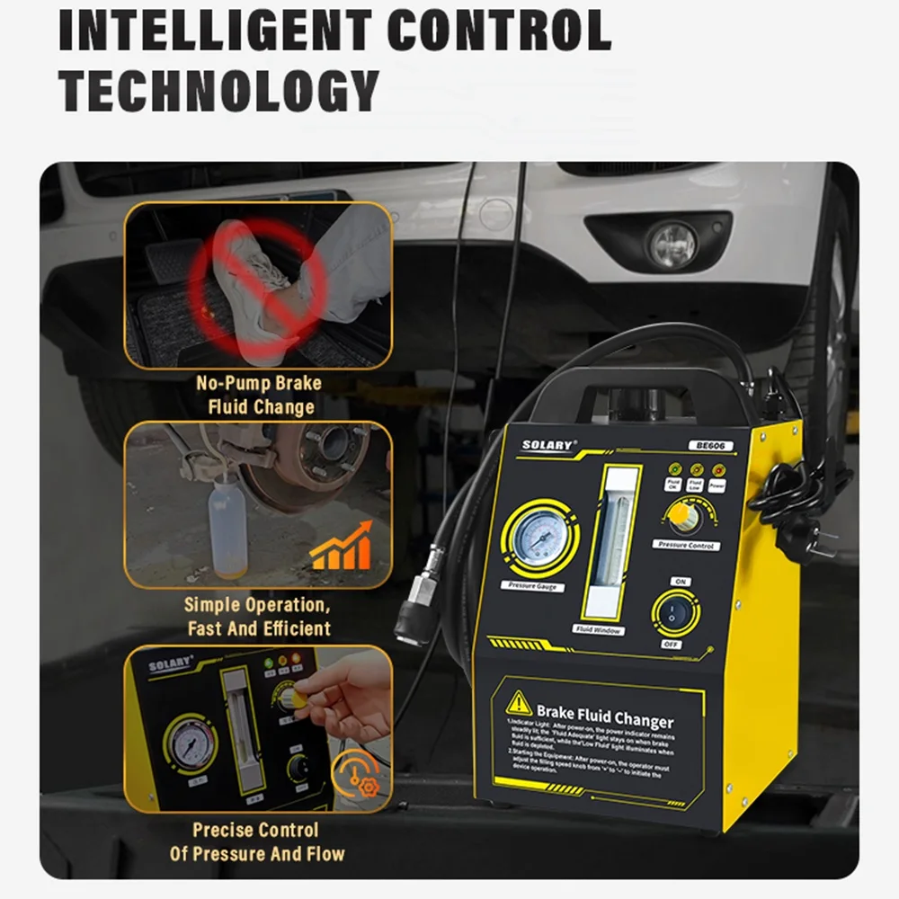 Solary BE606 Automotive Maintenance Equipment Brake Oil Change Machine Fluid Change Tool for Car Servicing