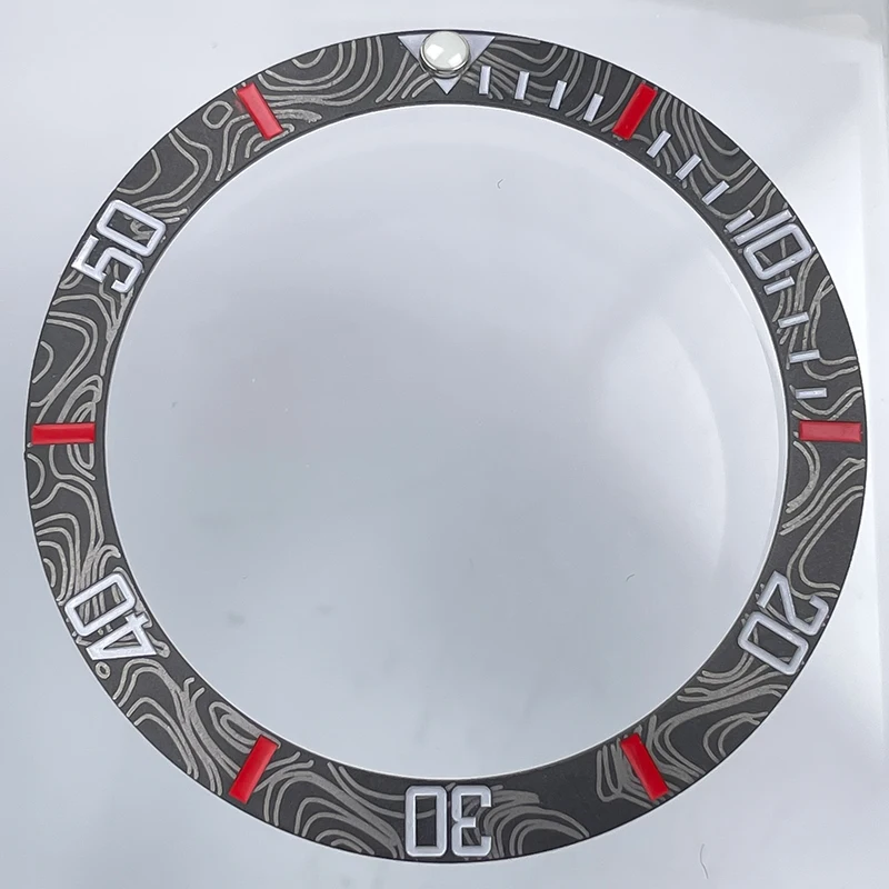 NH35 الحافة إدراج 38 مللي متر السيراميك ل Seik Mod Sub GMT ألياف الكربون تصميم الأزرق Lume NH35 ساعة اكسسوارات حالة حلقة الحافة