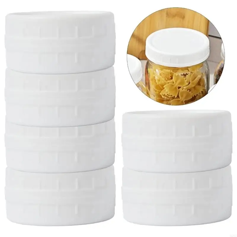 12Pcs 86mm/70mm Plastic Jar Lids Reusable Seal Lids Leakproof Airtight Cover for Kitchen Food Spice Storage Canning Cap