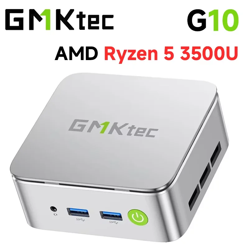 Мини-ПК GMKtec G10 на базе AMD Ryzen 5 3500U, DDR4 3200 МГц, PCIe 3.0 NVMe SSD, Wi-Fi 5, BT 5.0, поддержка трех экранов, Windows 11
