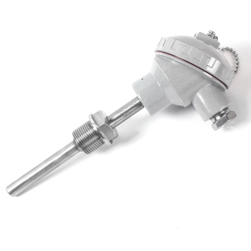 Armored Temperature Sensor PT100 Type 100C 200C 400C 600C Temperature Transmitter 4-20mA G1/4 Thread Temperature Transducer