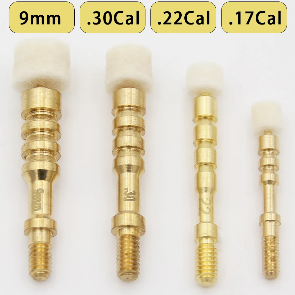 100 قطعة منصات ورأى تنظيف غرفة البندقية مع 1 محول تركيب قضيب ل.17/.22/.38/.30 كريات التنظيف المحددة من عيار Cal