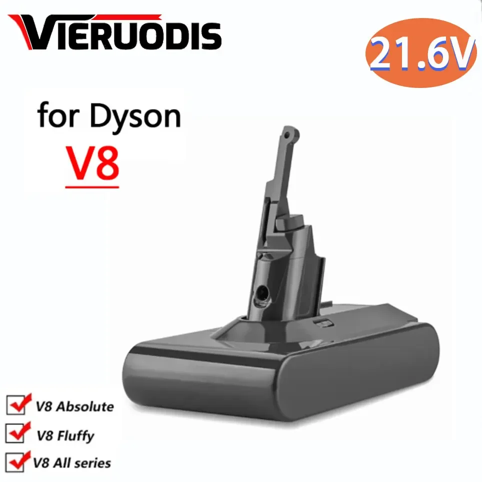 Batería recargable para Dyson SV10, Pila de iones de litio para aspiradora, para Dyson V8, 6800mAh, 25,2 V