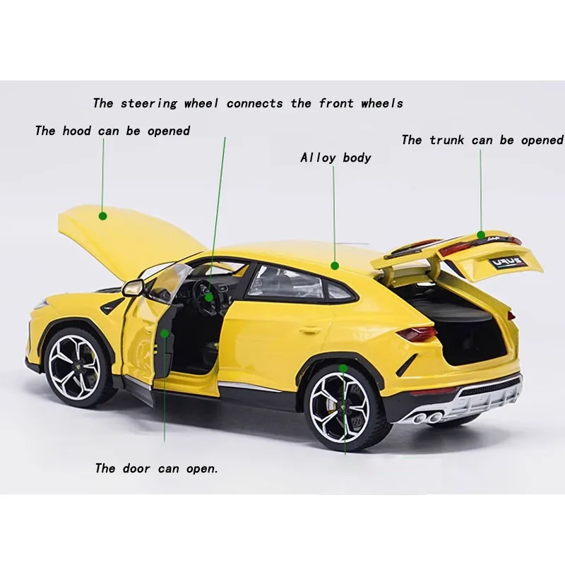 Original Bburago 1:18 Lamborghini Urus Alloy Car Model Children\'s Toys Die-cast Model Cars Collectible Gift Miniature Car