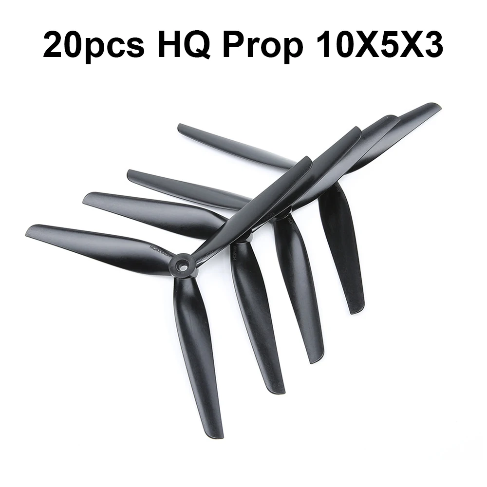 10Pairs/20Pcs HQ Prop 10X5X3 1050 Propellers 10inch 3 blade Black-Carbon Reinforced Nylon CW CCW FPV Propeller