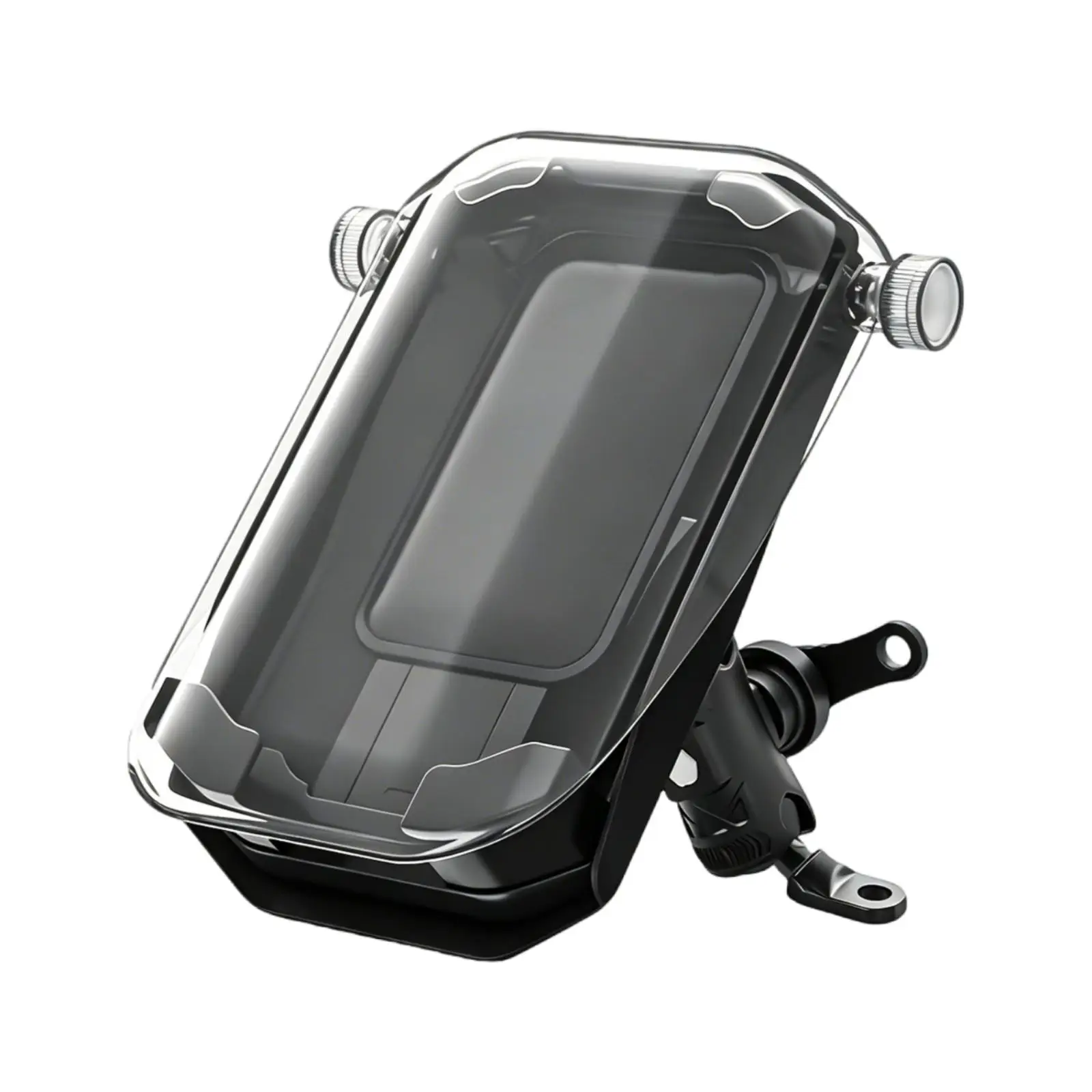 Motorcycle Phone Mount Weather-Resistant Mirror Mirror Phone Mount Shockproof for Delivery Riders, Commuters, Outdoor