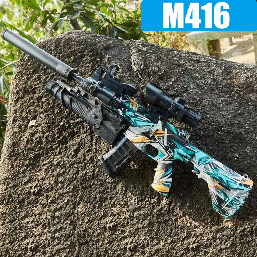 Pistola de juguete eléctrica de bala de cristal de disparo continuo, juego totalmente equipado con el mismo modelo